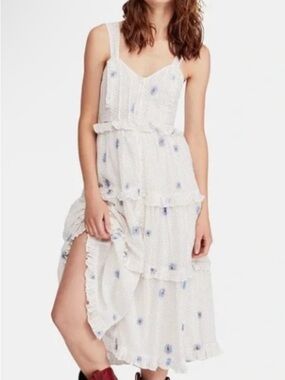 Free People “Daisy Chain”midi sundress with tiers + ruffle detail
100% cotton